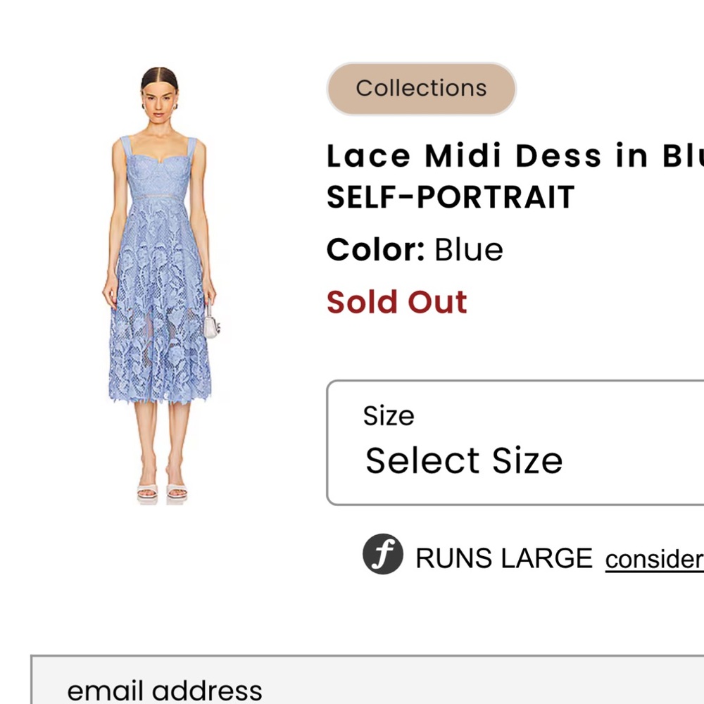 Self-Portrait Light Blue Lace Dress - Picture 2 of 9